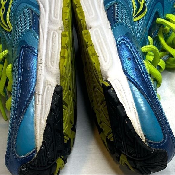 Saucony Oasis 2 grid turquoise and neon yellow running shoes size 7.5 - Picture 16 of 16